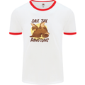 Save the Pagolins Environment Endangered Mens White Ringer T-Shirt White/Red