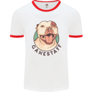 Dog Gamestaff Mens White Ringer T-Shirt White/Red