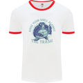 Offensive Turtle Environment Climate Change Mens Ringer T-Shirt White/Red