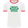 St Patricks Day Says Drink up Bitches Beer Mens White Ringer T-Shirt White/Red