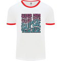 Super Mum Wife Teacher Mens Ringer T-Shirt White/Red