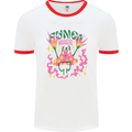 Fungi Magic Mushrooms Trippy LSD Mens Ringer T-Shirt White/Red
