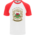 All Men Are Born Equal Welshmen Wales Welsh Mens S/S Baseball T-Shirt White/Red