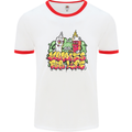 Spliff & Lighter Homies Funny Weed Cannabis Mens Ringer T-Shirt White/Red