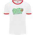 Pinch Me and I'll Punch You St Patricks Day Mens White Ringer T-Shirt White/Red