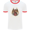 Dragons Rulers of the Earth Fantasy RPG Mens White Ringer T-Shirt White/Red