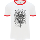 Teutonic Knight St. George's Day Crusader Mens White Ringer T-Shirt White/Red