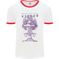 Wisdom Goblet Obscure Makabra Mens White Ringer T-Shirt White/Red