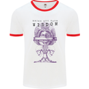 Wisdom Goblet Obscure Makabra Mens White Ringer T-Shirt White/Red