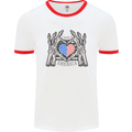 I Love You America 4th of July USA Flag Mens White Ringer T-Shirt White/Red