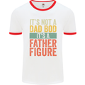 Father's Day Dad Bod It's a Father Figure Mens White Ringer T-Shirt White/Red