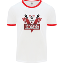 INGSOC George Orwell English Socialism 1994 Mens White Ringer T-Shirt White/Red