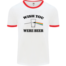 Wish You Were Beer St Patricks Day Alcohol Mens White Ringer T-Shirt White/Red