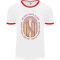 Breast Cancer Awareness Fights Alone Mens Ringer T-Shirt White/Red