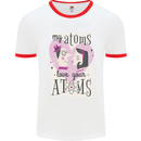 My Atoms Love Your Atoms Valentine's Day Mens White Ringer T-Shirt White/Red