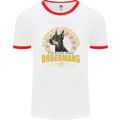 A Dobermans Dog Mens Ringer T-Shirt White/Red