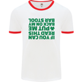 Back on My Bar Stool St. Patrick's Day Mens White Ringer T-Shirt White/Red