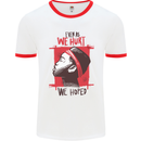 African Woman Even When We Hurt We Hoped Mens White Ringer T-Shirt White/Red