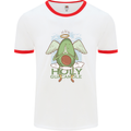 Holy Guacamole Funny Food Angel Mens White Ringer T-Shirt White/Red