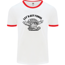 Lets Get Fungi Magic Mushrooms LSD Mens Ringer T-Shirt White/Red