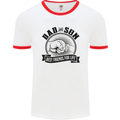 Dad & Son Best Friends Father's Day Mens White Ringer T-Shirt White/Red