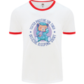 Tested Positive for Tired Teddy Bear Sleeping Mens Ringer T-Shirt White/Red