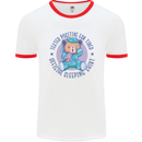 Tested Positive for Tired Teddy Bear Sleeping Mens Ringer T-Shirt White/Red