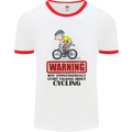 May Start Talking About Cycling Cyclist Mens White Ringer T-Shirt White/Red