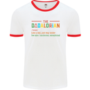 Dadalorian Funny Fathers Day Dad Daddy Mens Ringer T-Shirt White/Red