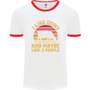 I Like Cows & 3 People Funny Sarcastic Slogan Mens White Ringer T-Shirt White/Red