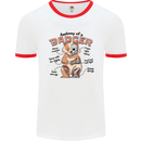 Anatomy of a Badger Funny Mens White Ringer T-Shirt White/Red