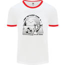 Funny Climate Change Keep the Planet Clean Mens Ringer T-Shirt White/Red