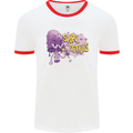 Spore Me the Details Funny Mushroom Mens Ringer T-Shirt White/Red