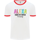 Teaching Grade My Papers Funny Teacher Mens White Ringer T-Shirt White/Red