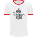 Raise Aim Shoot Funny Archery Archer Mens White Ringer T-Shirt White/Red