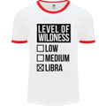 Levels of Wildness Libra Mens White Ringer T-Shirt White/Red