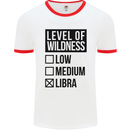 Levels of Wildness Libra Mens White Ringer T-Shirt White/Red
