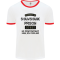 Property of Shawshank Prison Movie 90's Mens White Ringer T-Shirt White/Red