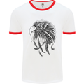 Eagle Ornithology Bird of Prey Mens White Ringer T-Shirt White/Red