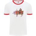 Country House Street Pig Mens White Ringer T-Shirt White/Red