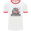 Grandpa Grandpasaurus Grandparent's Day Mens White Ringer T-Shirt White/Red