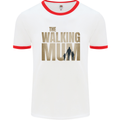 The Walking Mum Funny Mothers Day Mummy Mens White Ringer T-Shirt White/Red