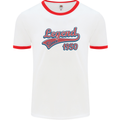 Legend Since 73rd Birthday 1950 Mens Ringer T-Shirt White/Red