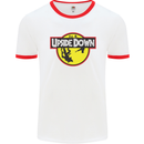 Upside Down SCI-FI TV Program Mens White Ringer T-Shirt White/Red