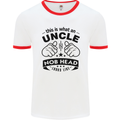 An Uncle Nob Head Looks Like Uncle's Day Mens White Ringer T-Shirt White/Red