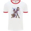 Gemini Star Sign Astrological Zodiac Mens Ringer T-Shirt White/Red