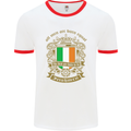 All Men Are Born Equal Irish Ireland Mens White Ringer T-Shirt White/Red