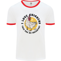 Chickens Poo My Breakfast Funny Food Eggs Mens White Ringer T-Shirt White/Red