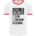 Levels of Wildness Gemini Mens White Ringer T-Shirt White/Red