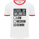 Levels of Wildness Gemini Mens White Ringer T-Shirt White/Red